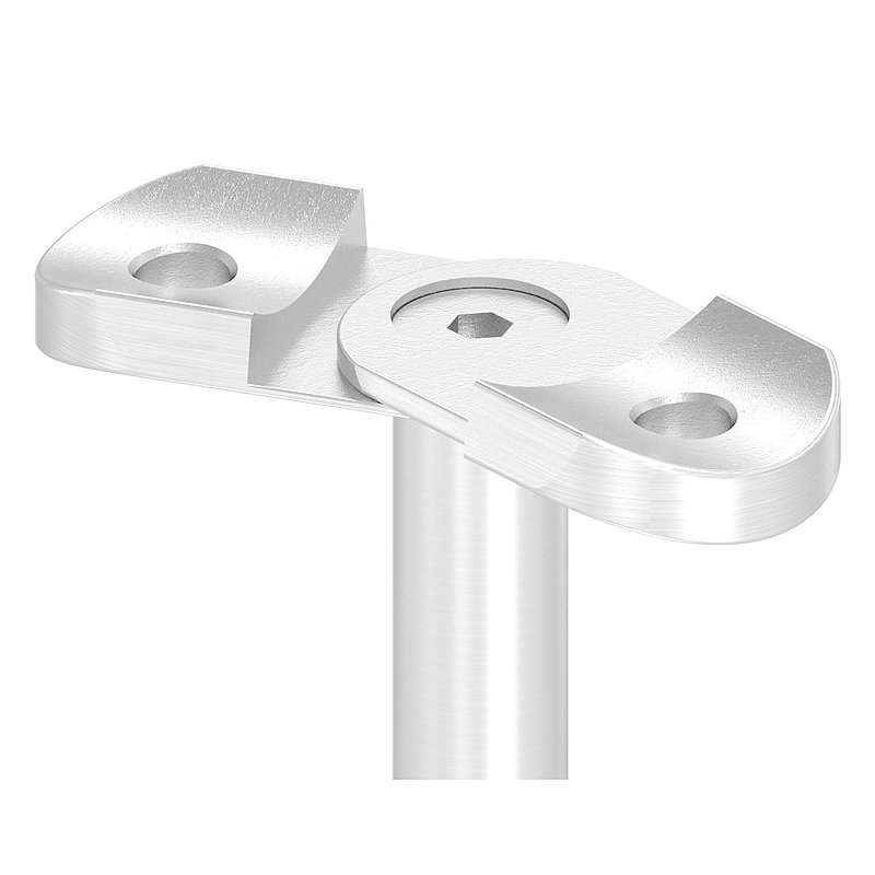 Handlaufanschlussplatte verstellbar, 42,4mm, V4A