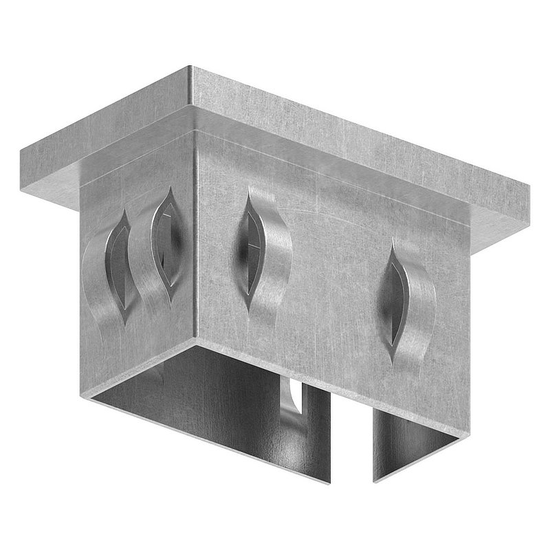 Steel end cap, for, rectangular tube 50x30mm