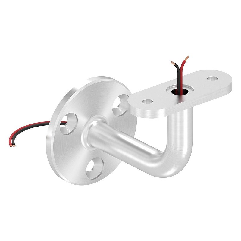Handlaufhalter mit Kabeldurchführung für LED Handläufe, V2A