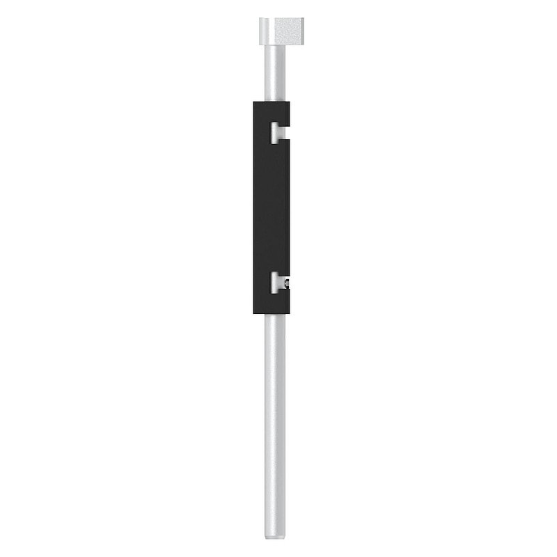 Bodenriegel mit Länge 490mm, zum Anschrauben, RAL 9005 schwarz