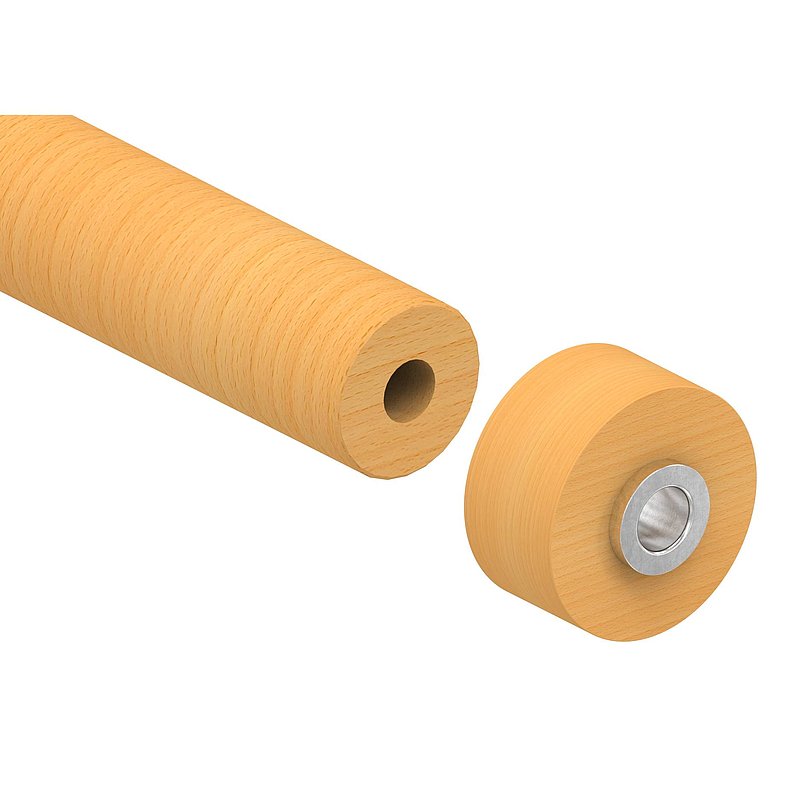 Bohrlehre für Holzhandlauf Ø 42,4mm für Dübel Ø 15mm