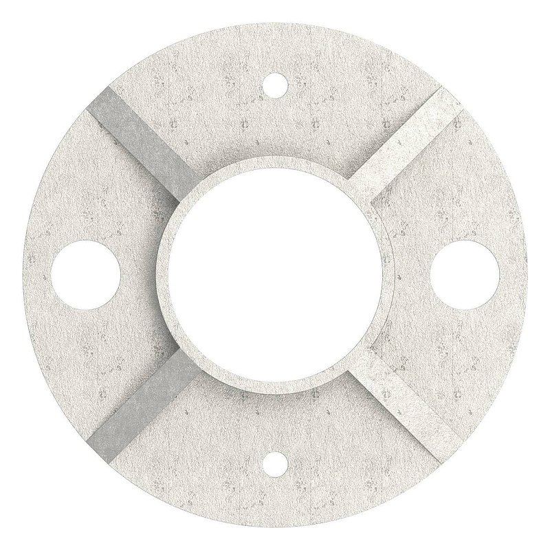Anchor plate, Ø 80x8mm, raw, AISI304