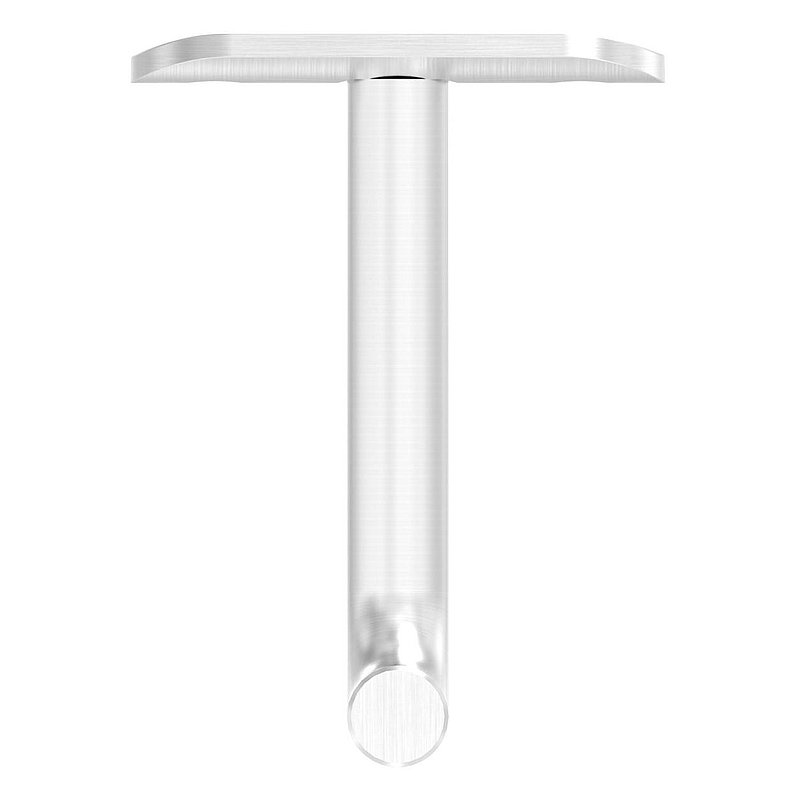 Bracket Ø 12mm with handrail connection plate 42.4mm, AISI316