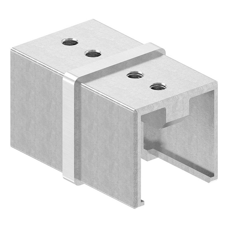 Rohrverbinder für Quadratnutrohr 40x40mm, V4A