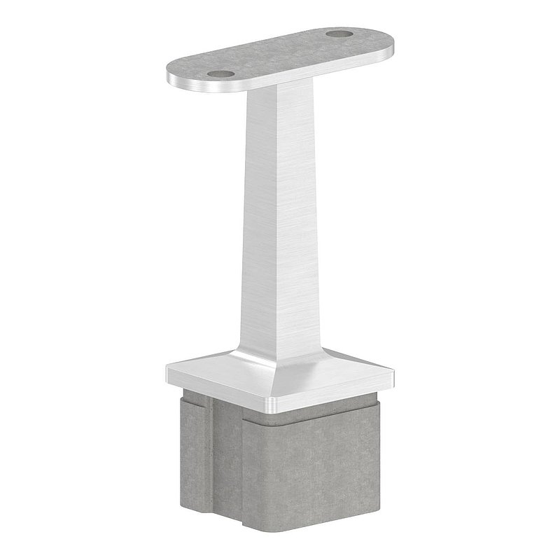 Rohrabschlussstopfen mit Stift für Rohr 40x40x2mm, V2A