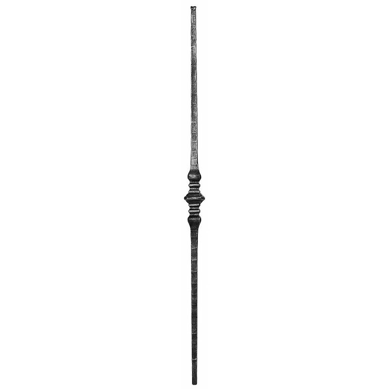 Zierstab, 15x15mm, Schmiedeteil mittig, H: 1000mm