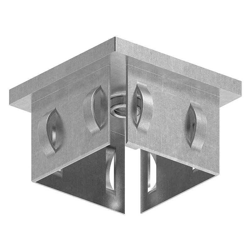 Stahleinschlagkappe, für Quadratrohr 50x50mm