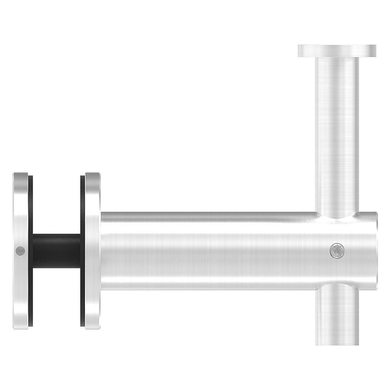 Handlaufhalter für Glas, Handlaufanschlussplatte flach, V2A