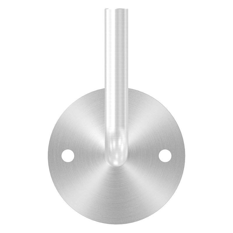 Handrail bracket for welding (round plate and bracket screwed together), AISI316