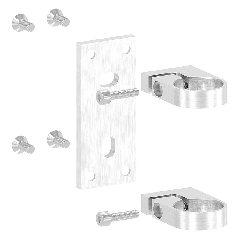 Fixation murale pour poteau de garde corps 42,4mm, V2A