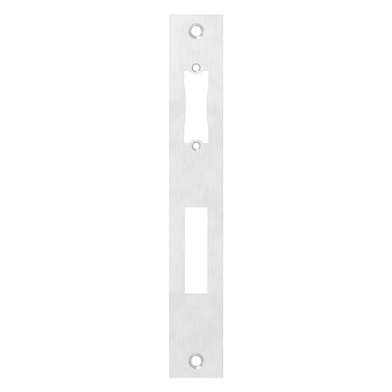 Platine de gâche acier inoxydable 242x36x3,0mm, avec entraxe 92mm, V2A