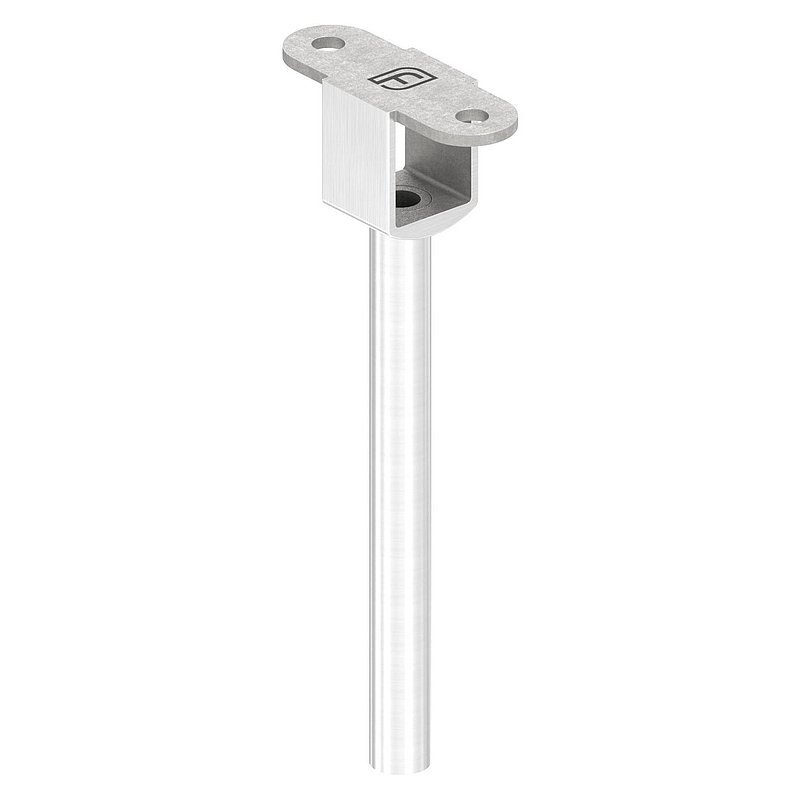 Goupille avec plaque de raccordement pour main courante LED, creuse, V2A