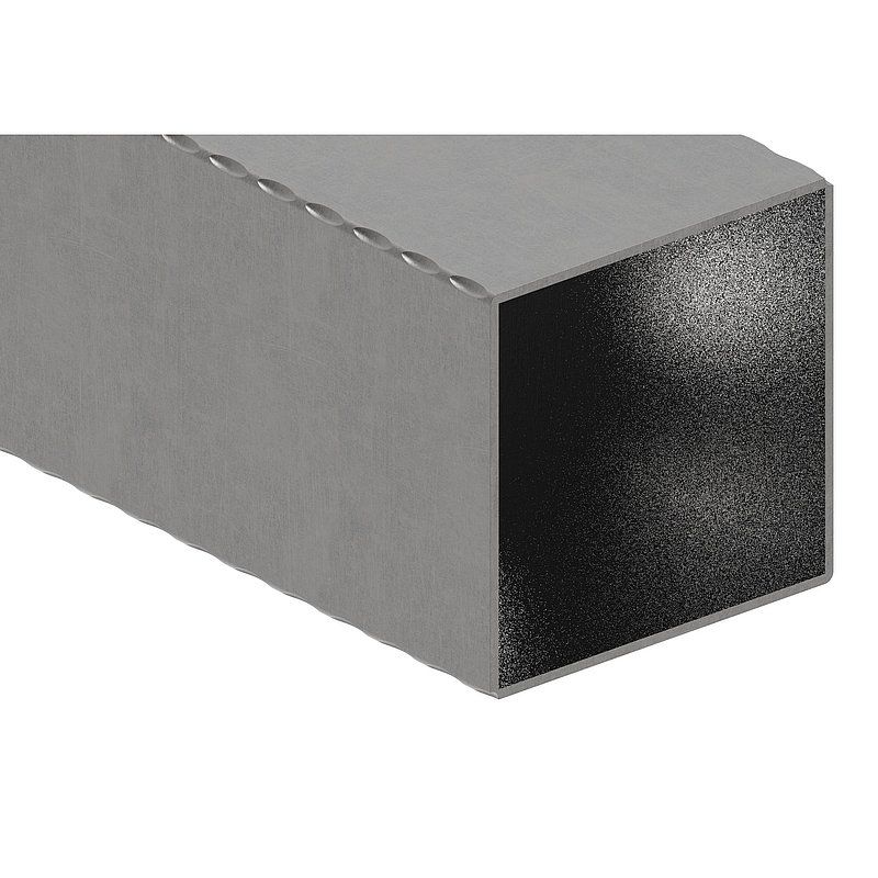 Quadratrohr 120x120x3,0mm, L: 3000mm, gehämmert