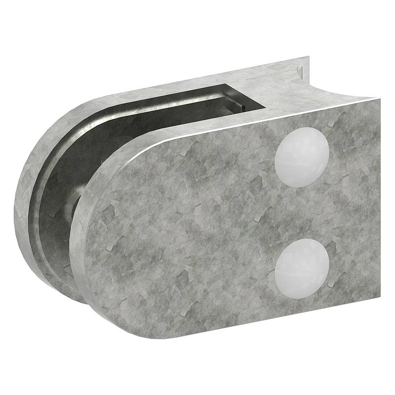 Glasklemme Mod. 33, Anschluss: 33,7mm, in Zink roh