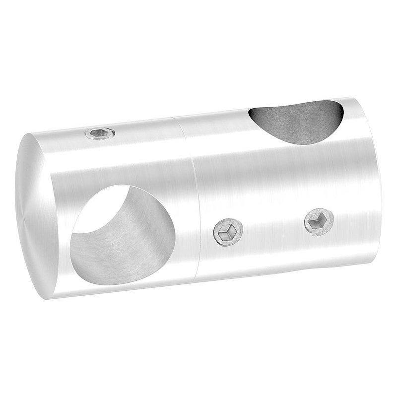 Double Cross bar holder with 14.2 and 14.2 mm bore, AISI304