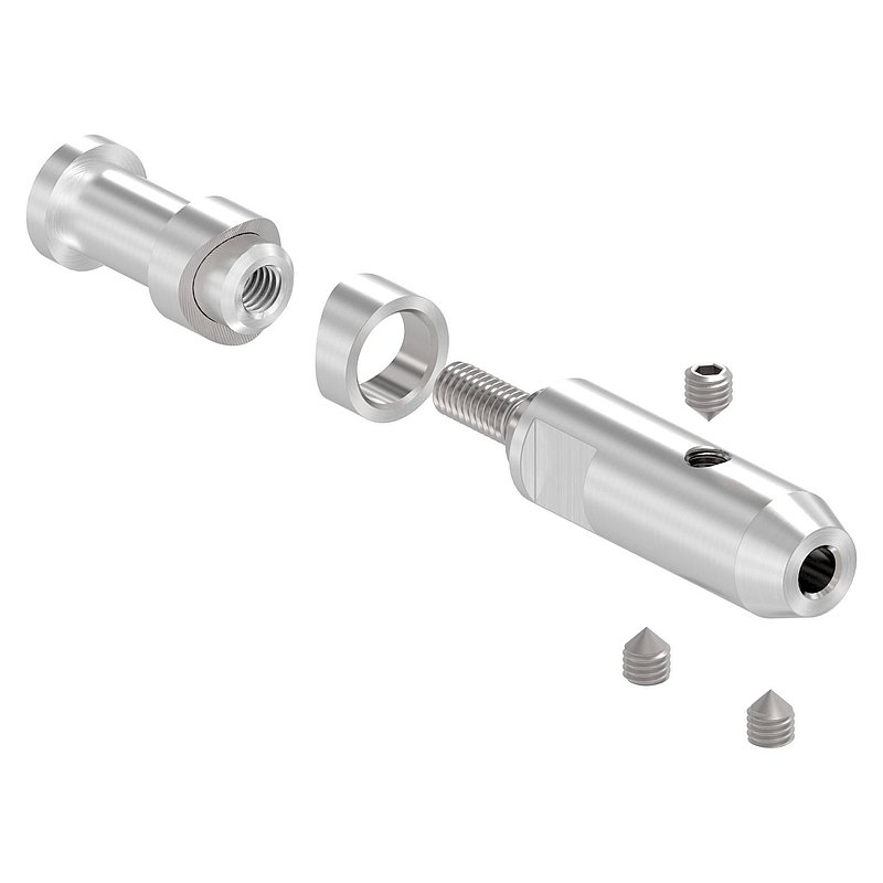 Cable holder for 4mm rope, AISI304