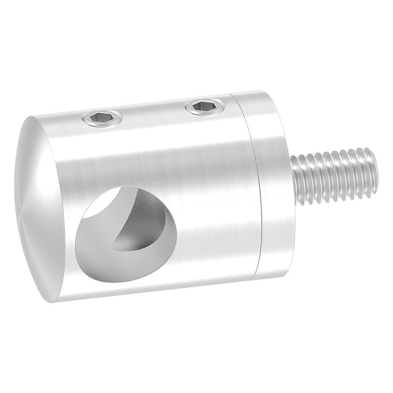 Querstabhalter für geraden Anschluss, 12,2mm Bohrung, V4A