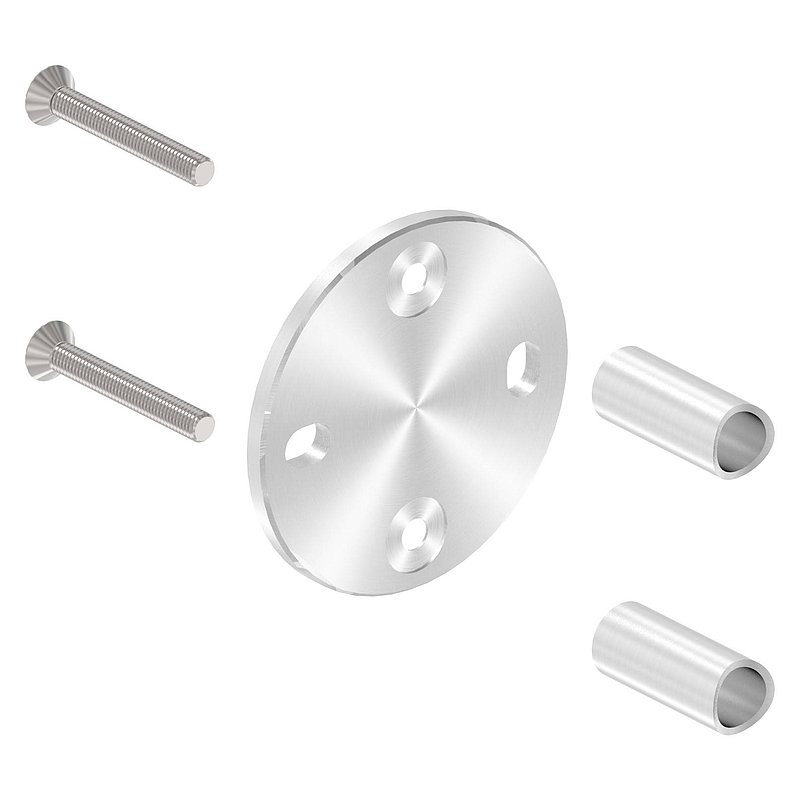 Wandbefestigung für Geländerpfosten 42,4mm, V4A