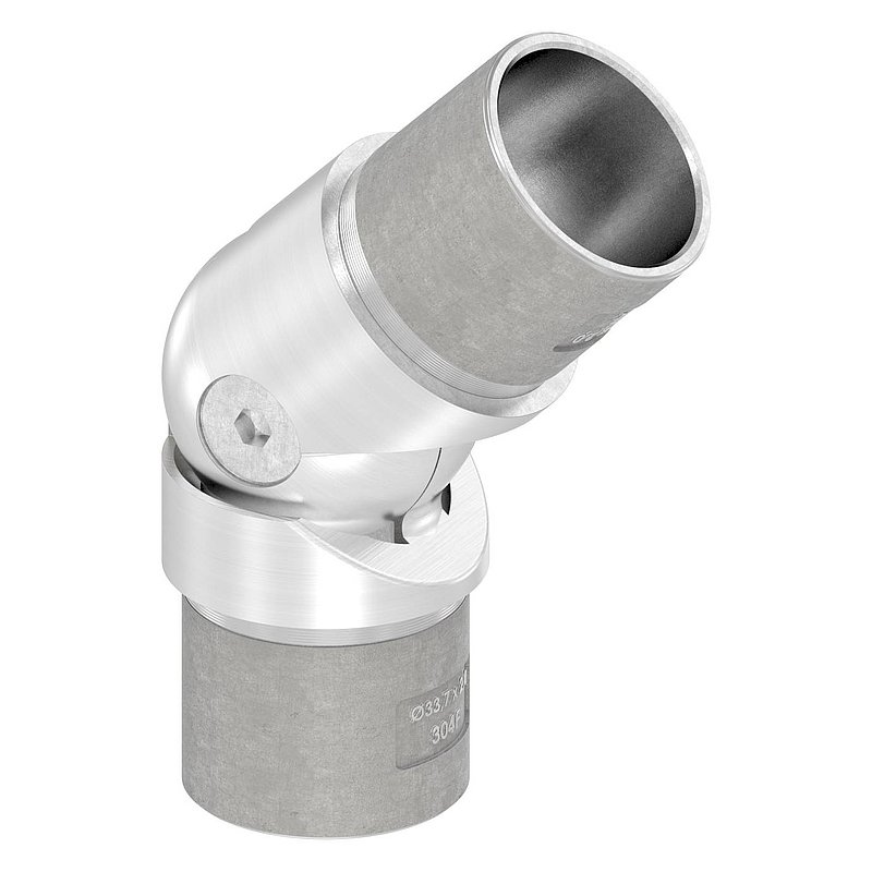 Gelenkstück hohl für Kabel, für Rohr 33,7x2,0mm, V2A