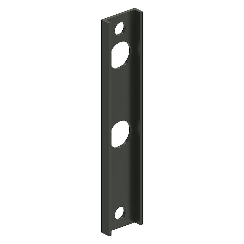 Adapter für Gittertorschlösser GTS2, für Rundrohre Ø 33 - 60mm, RAL 6009 tannengrün
