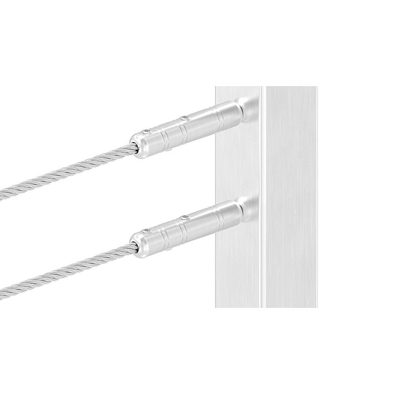 Threaded terminal for self-assembly, for 5mm cable, AISI304