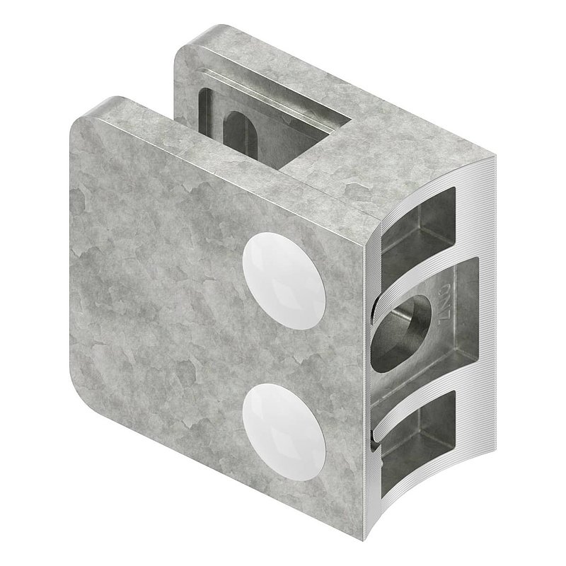 Glass clamp mod. 11, connection: 60.3mm, raw zinc