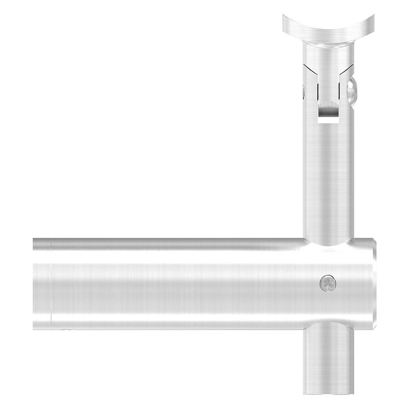 Handlaufhalter mit Gelenk, Handlaufanschlussplatte 42,4mm, V2A