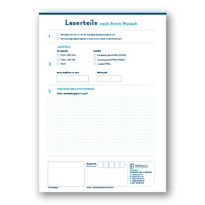 Formular Sonderanfertigung Laserteile