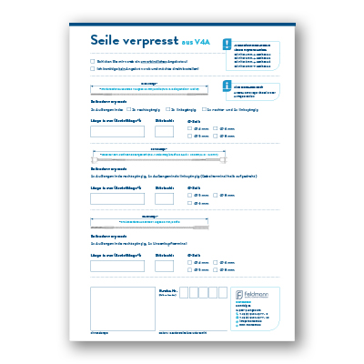 Formular Sonderanfertigung Seile verpresst