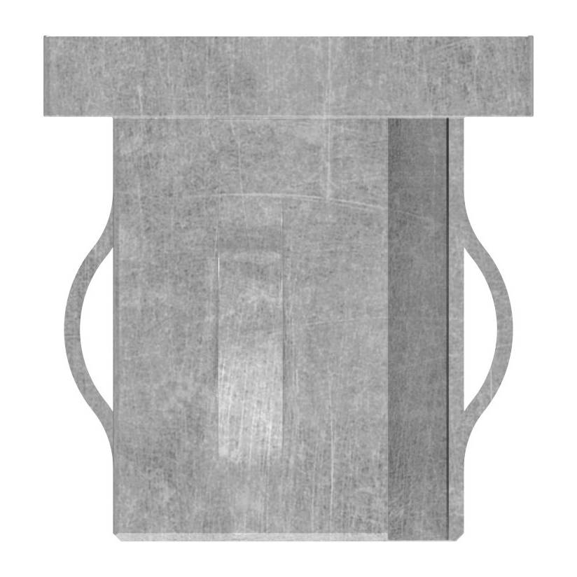 Steel end cap, for, rectangular tube 40x30mm