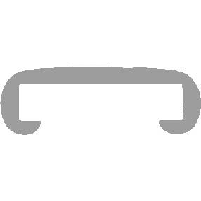 Kunststoffhandlauf für 35x8mm, graualuminium