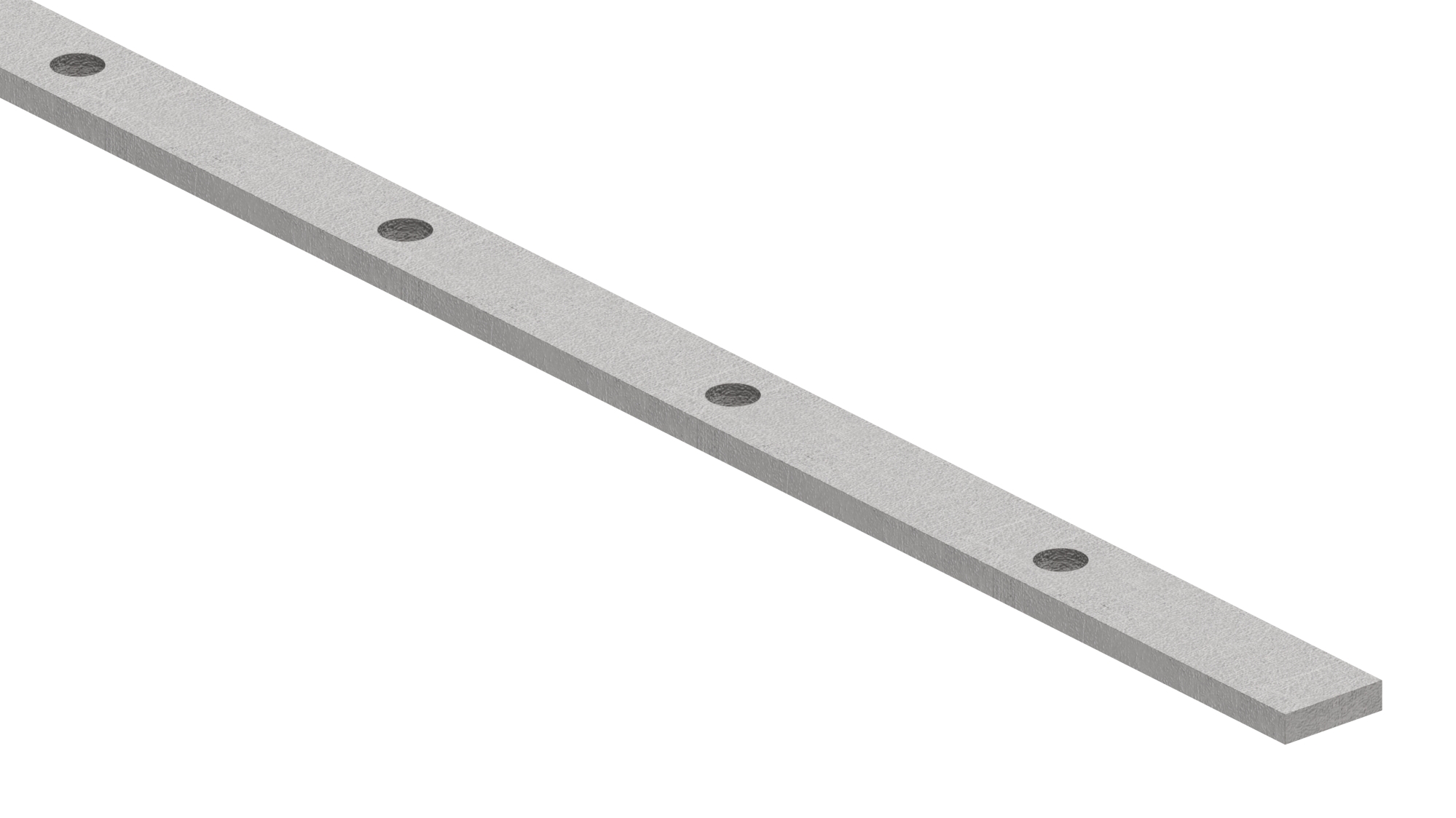 Lochleiste 30x8mm, Lochabstand 120mm, 2000mm