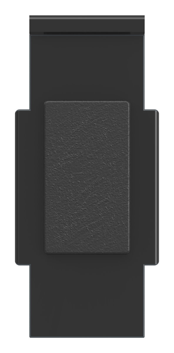 Sicherungsplatte für Mod. 31 , Zink roh pulverbeschichtet in RAL 9005 matt