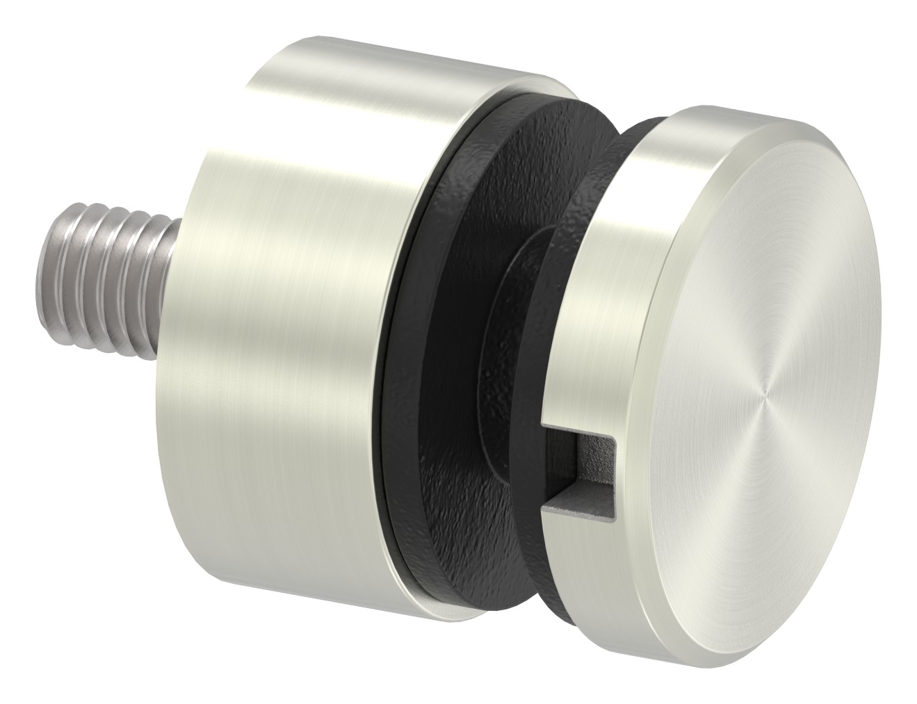 Glaspunkthalter 30mm, Anschluss: flach, VA-Effekt Glaspunkthalter 30mm, Anschluss: flach, VA-Effekt