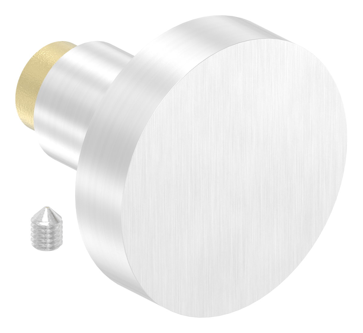 Türknopf, einzeln, Ø 55mm, gerade, V2A