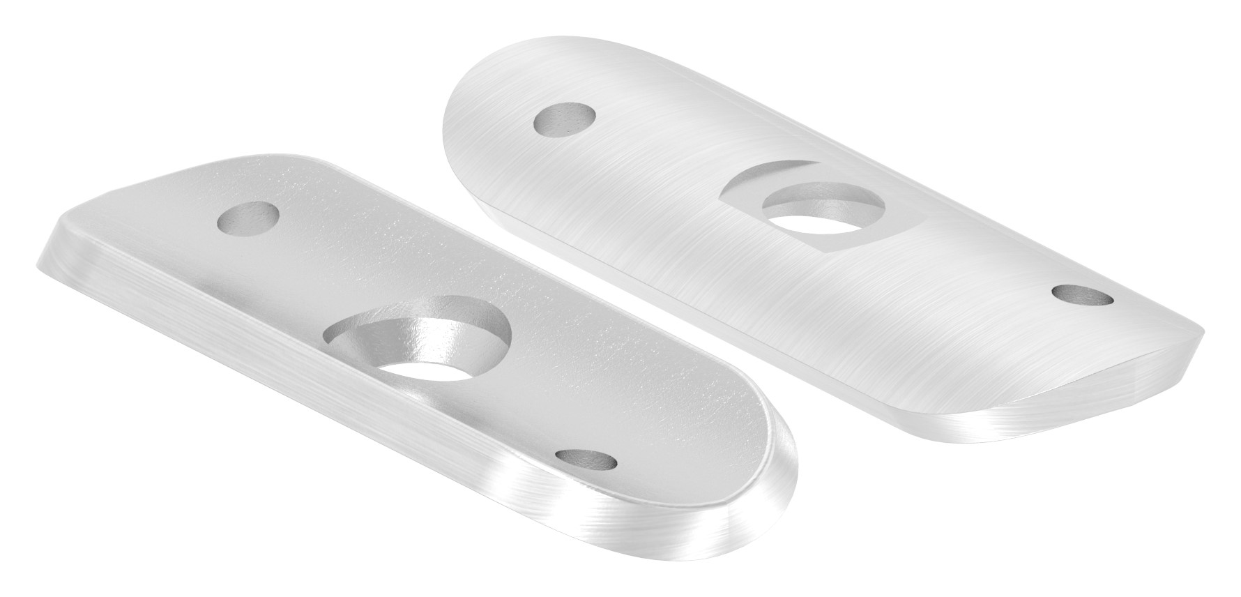 Handlaufanschlussplatte, 33,7mm, V2A