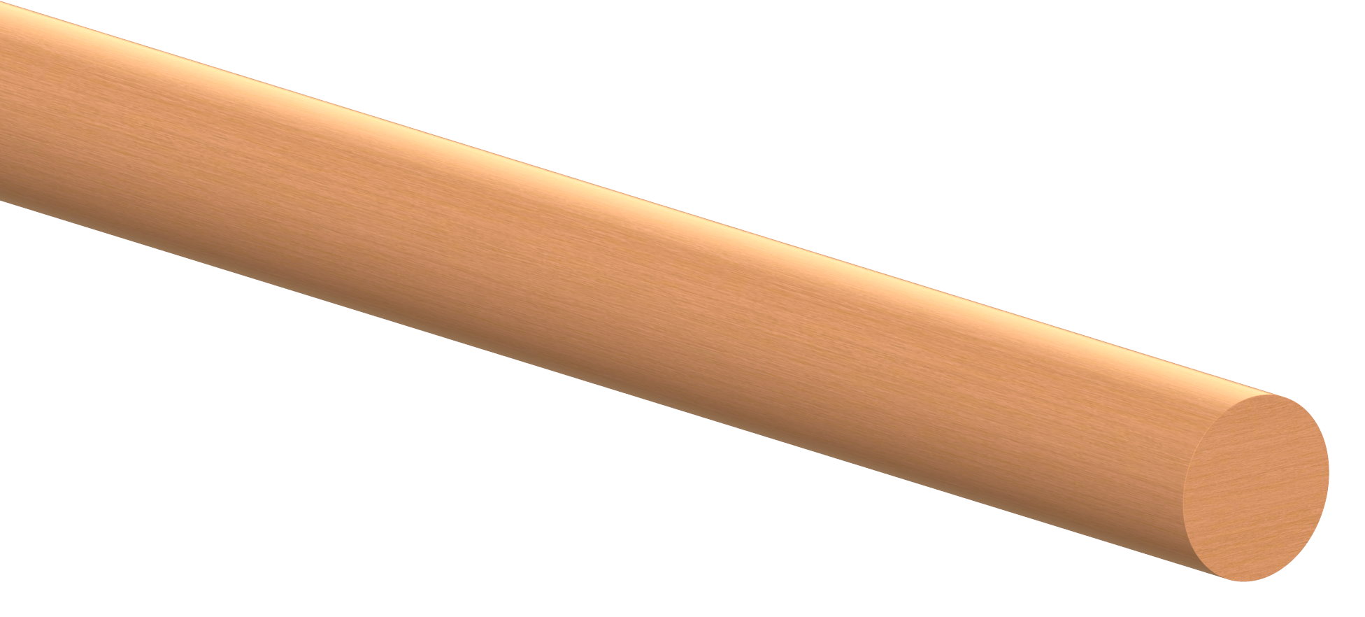 Holzhandlauf Buche, Ø 42mm, L: 2000mm