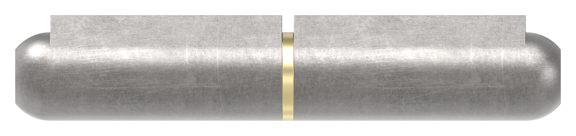 Anschweißband mit Messingring und -stift, Länge: 80mm