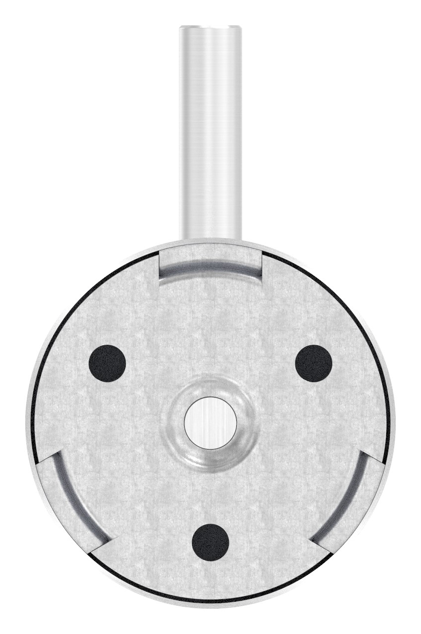Handlaufhalter zum Anschweißen + Abdeckrosette (Ronde und Bügel verschweißt), V4A