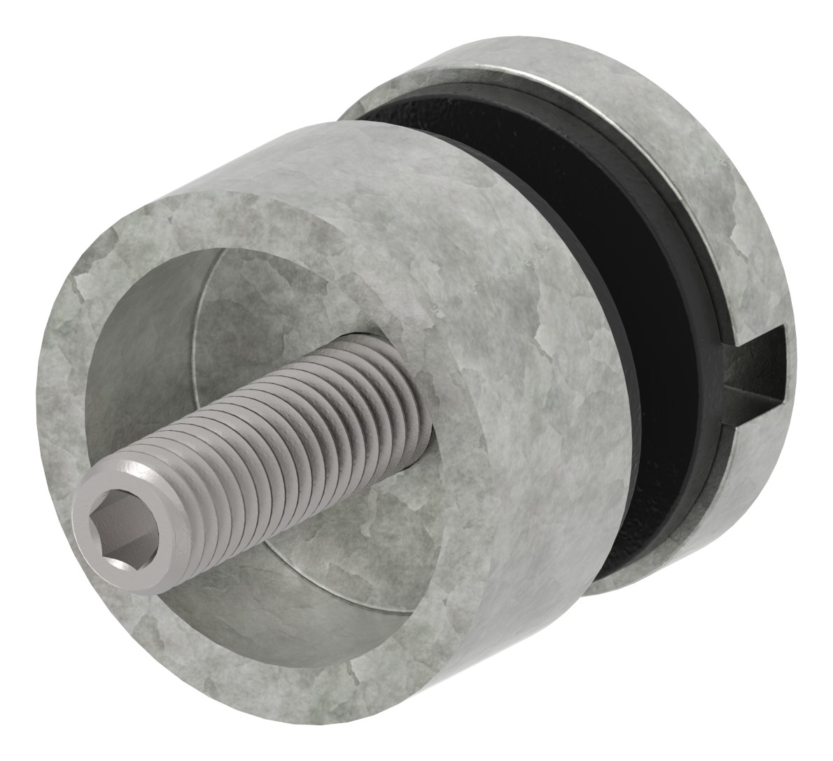 Glaspunkthalter 30mm, Anschluss: flach, Zink roh Glaspunkthalter 30mm, Anschluss: flach, Zink roh