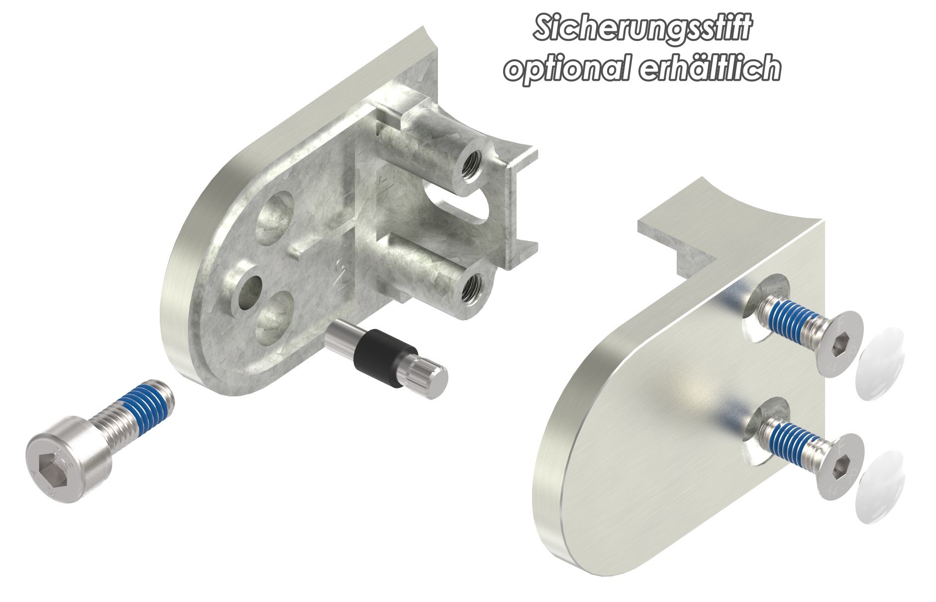 Glasklemme Mod. 33, Anschluss: 48,3mm, VA-Effekt Glasklemme Mod. 33, Anschluss: 48,3mm, VA-Effekt