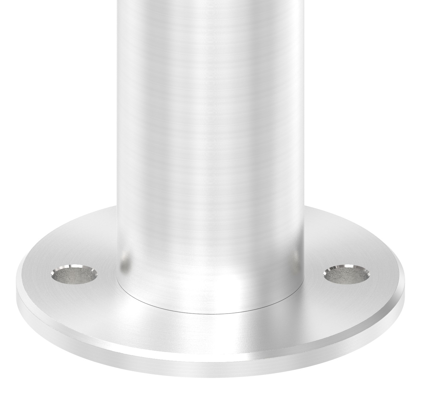 Wand- und Bodenanker mit Rändelung, für Rohr 48,3x2,0mm, V2A