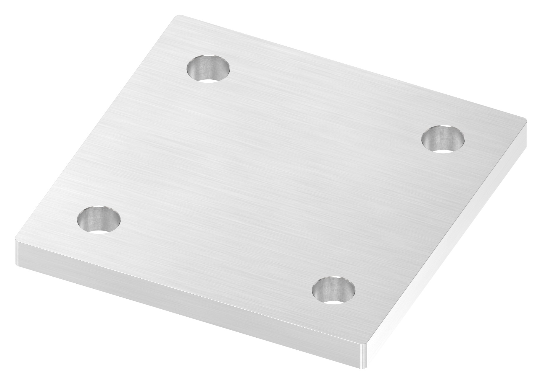 Ankerplatte, 120x120x10mm, mit Längsschliff, V2A
