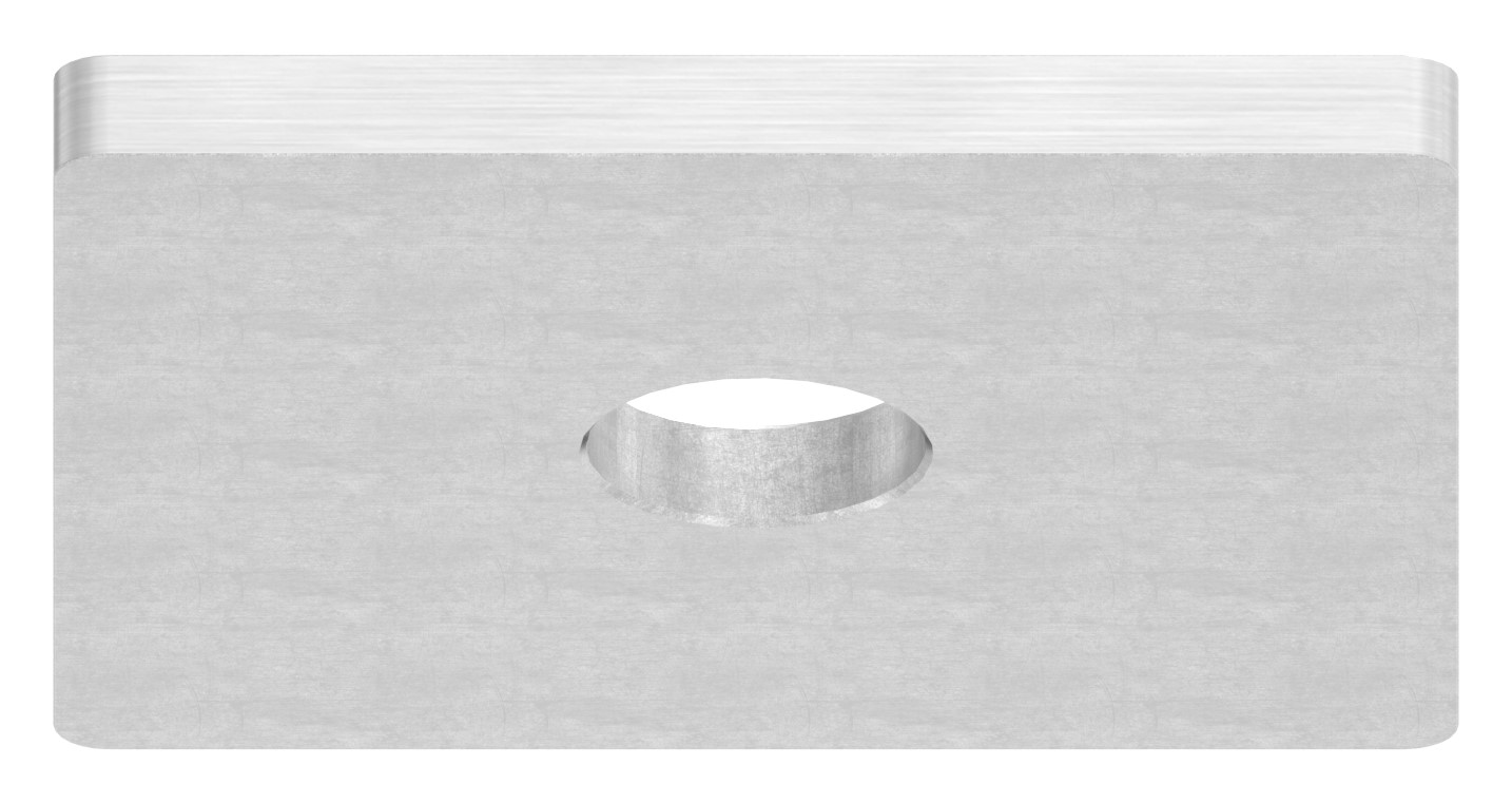 Einsteckkappe für Quadratrohr 50x50 mit Bohrung, V2A