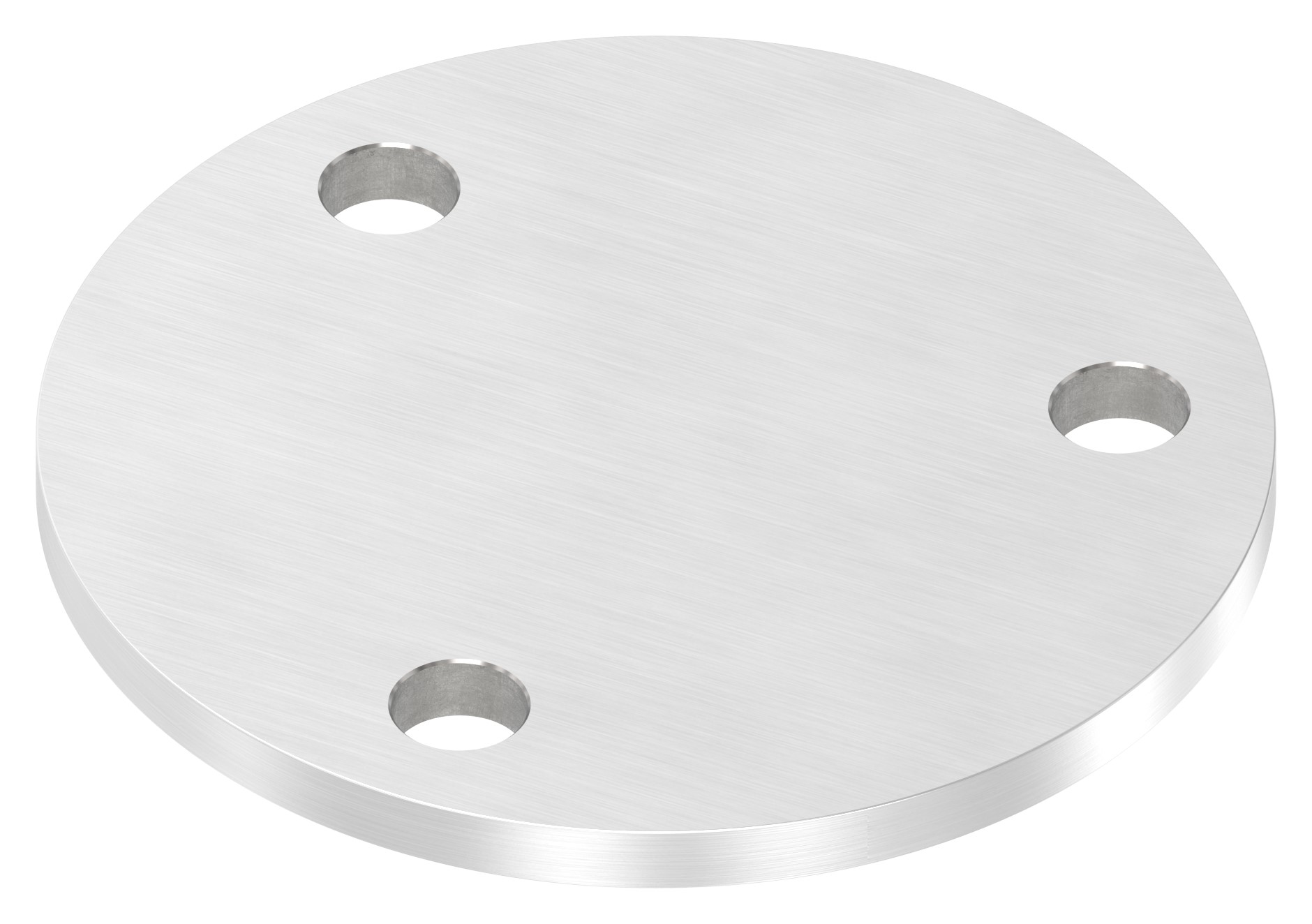 Ankerplatte Ø 100x6mm, mit Längsschliff, V2A