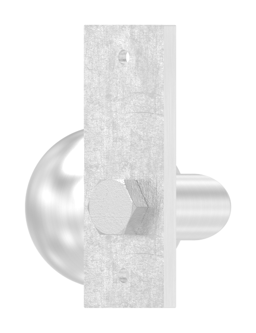 Türknopf, Ø 50mm, mit Langschild, V2A