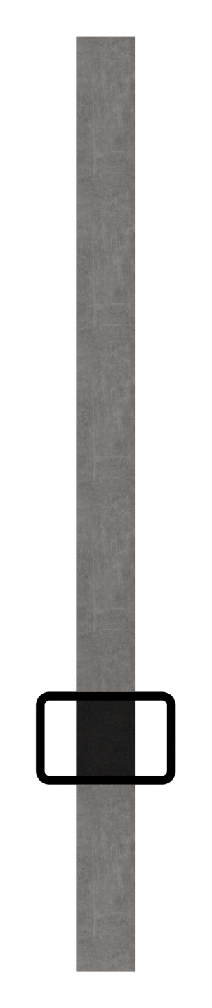 Rechteckrohr 30x20x2mm, Löcher f. Vierkant 12x12mm mit Abstand Mitte-Mitte 125mm, L: 3000mm