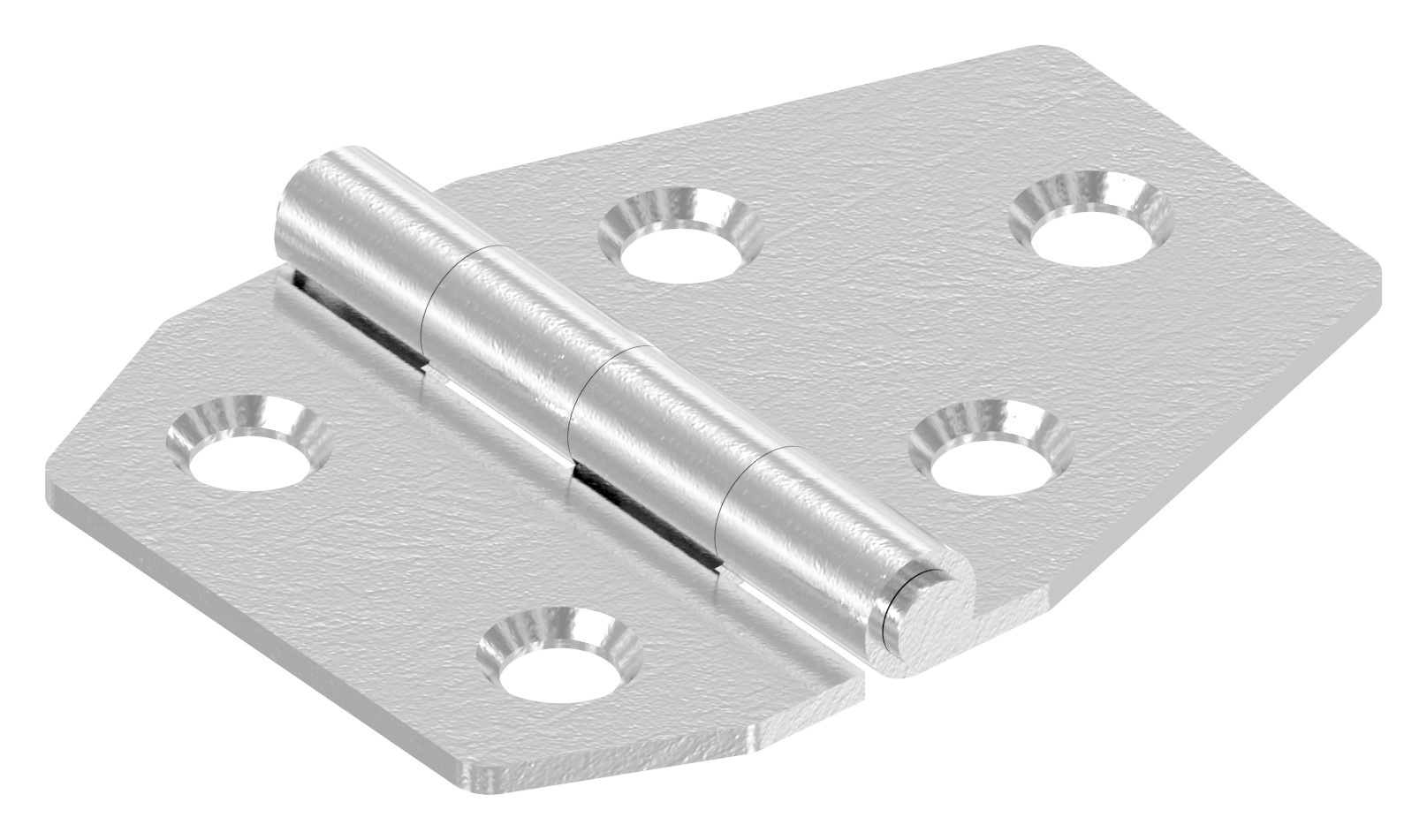 Edelstahl-Scharnier 40x55mm mit festem Zapfen