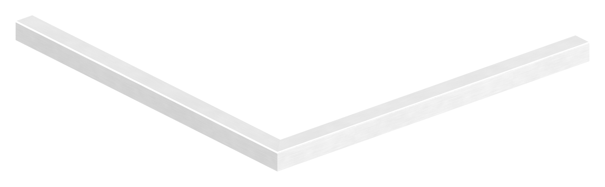 Edelstahl-U-Profil 90° Ecke, 500x500mm, V4A