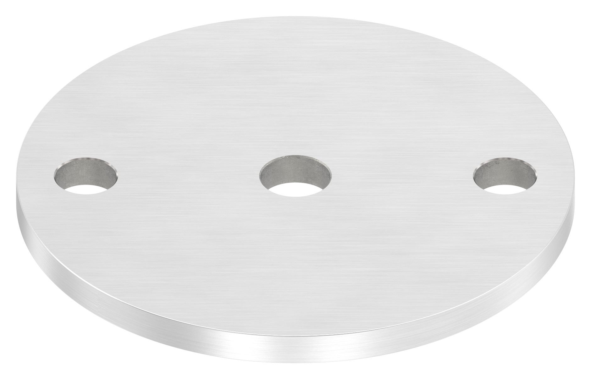 Ankerplatte Ø 100x6mm, mit Längsschliff, V2A